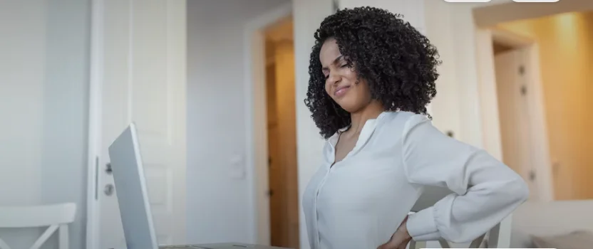 Uncomfortable body posture example