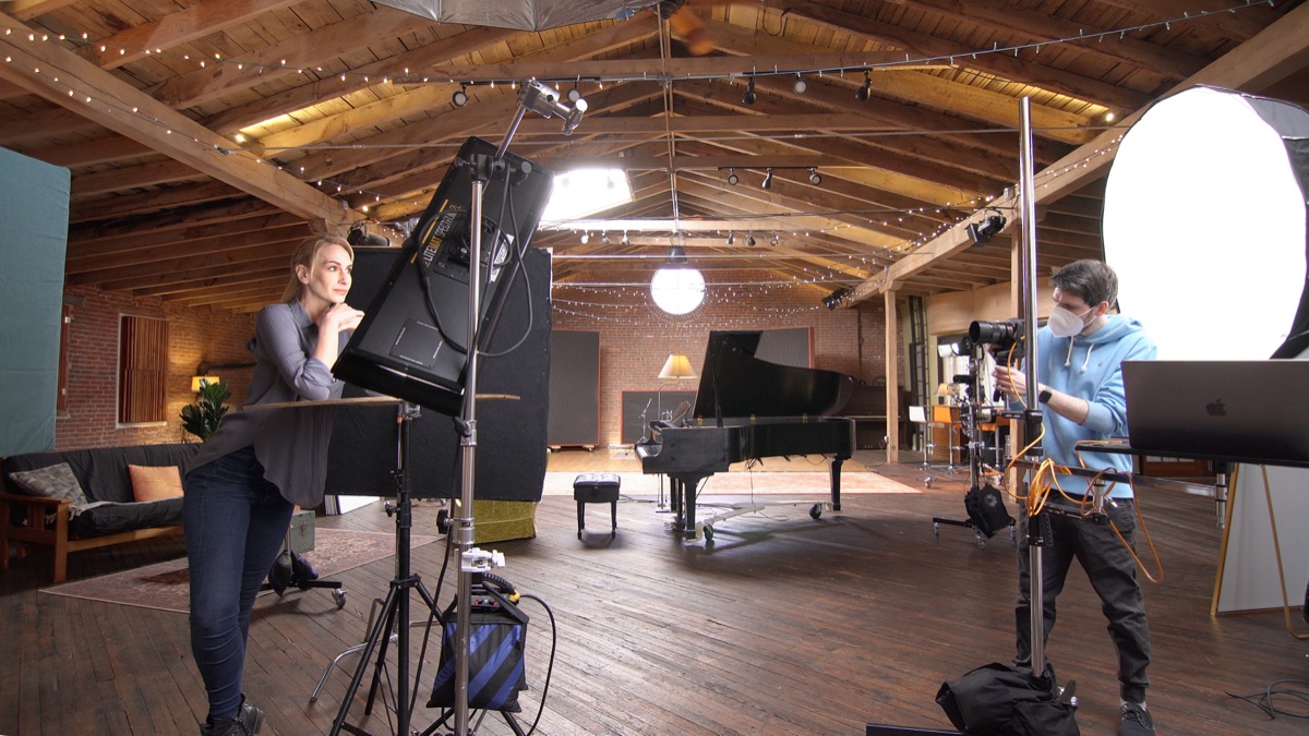 Philadelphia group headshots behind the scenes - professional team photography studio setup